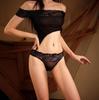 Alluring Lace Bow Knot Low-Waist Panties for Women