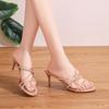 Women's Versatile Sandals,  Stylish Outdoor Slippers, Exquisite Spring Stiletto High Heels, Height Increasing