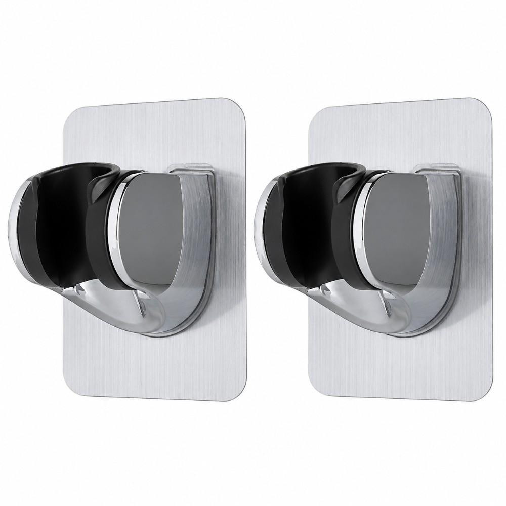 2 Pack Wall Mounted Handheld Shower Holder ABS Shower Wand Bracket Shower Bracket  For Bathroom