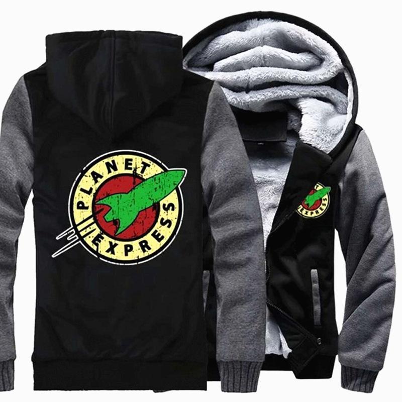 Korean-Style Men's Printed Fleece Hoodie - Fashionable Casual Hooded Top, European & American Design.