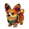 LED Corgis Lamp And Pug Lamp Dog Series Art Night Light Stained Resin French Tabletop Night Light Cute Pet Dogs Desktop Decor
