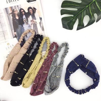 Dot Seide Baumwolle Haarbänder Stirnbänder für Frauen Kreuz geknotet Turban elastisches Haarband Kopfschmuck