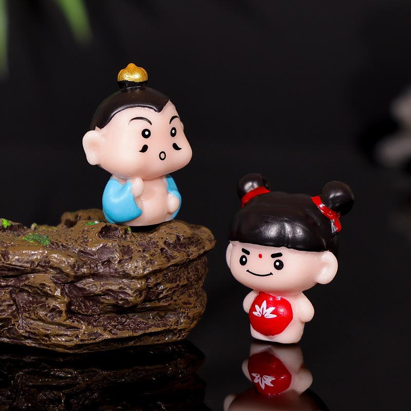 Micro-landscape Journey To The West, Cute Resin Doll, Cartoon Sun Wukong Car Model Decorative Item