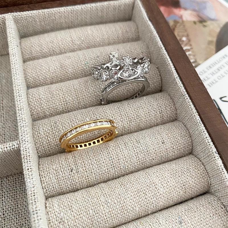 Luxury Zircon Ring: European & American Detachable Two-Way Wear for Women