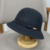 High Quality Hepburn Style Pure Wool Bucket Hat High-end Felt Hat Small Top Hat Showing Washbasin Hat Female Winter