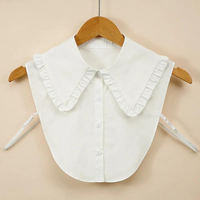 

Женские большие лацканы, поддельные воротники, девушки, оборки, поддельный воротник, накидка на плечо, белый, черный, съемные воротники, женский воротник, Nep Kraagie