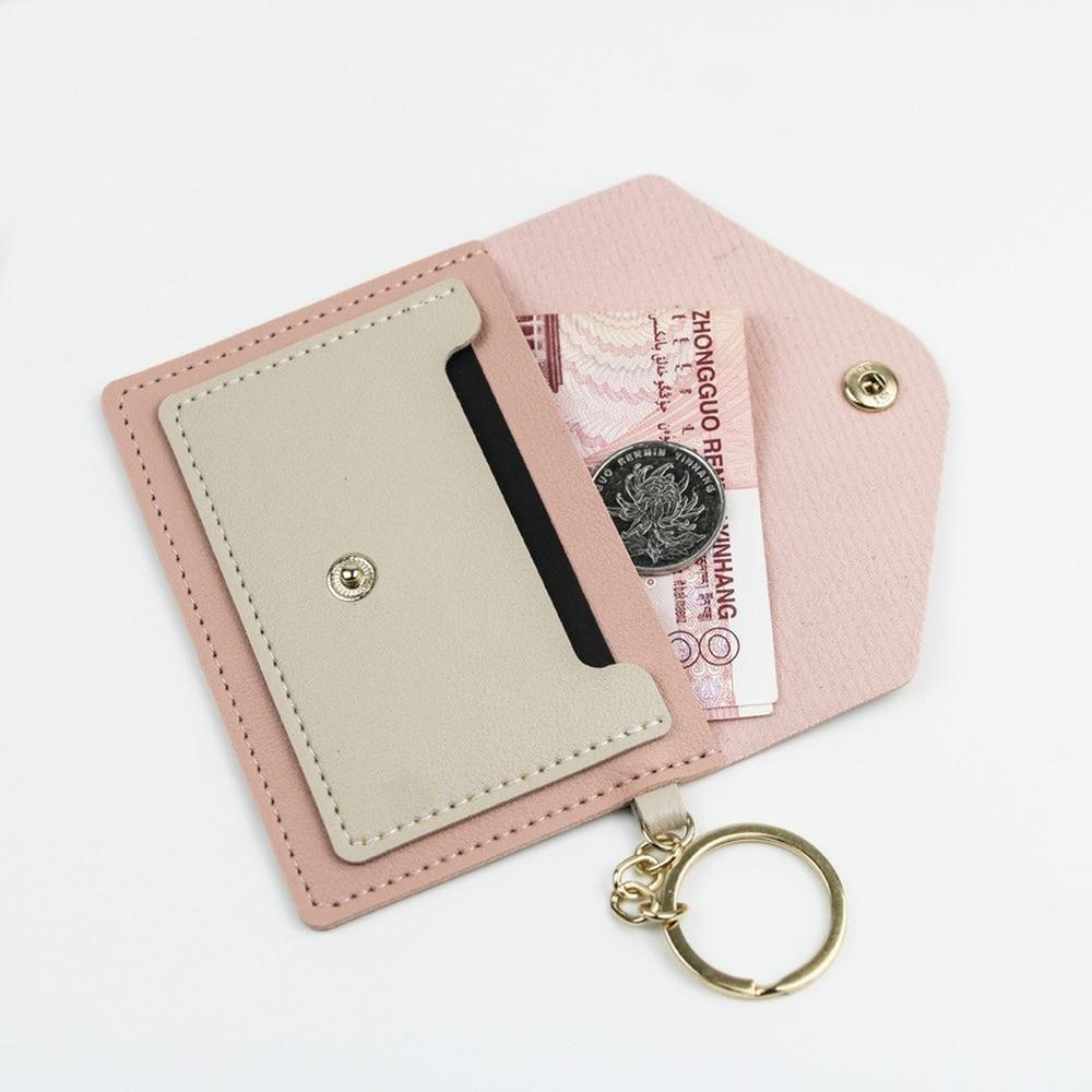 Porta carte di credito porta carte di credito con cerniera in pelle PU da donna Porta biglietti da visita Mini porta biglietti da visita regalo