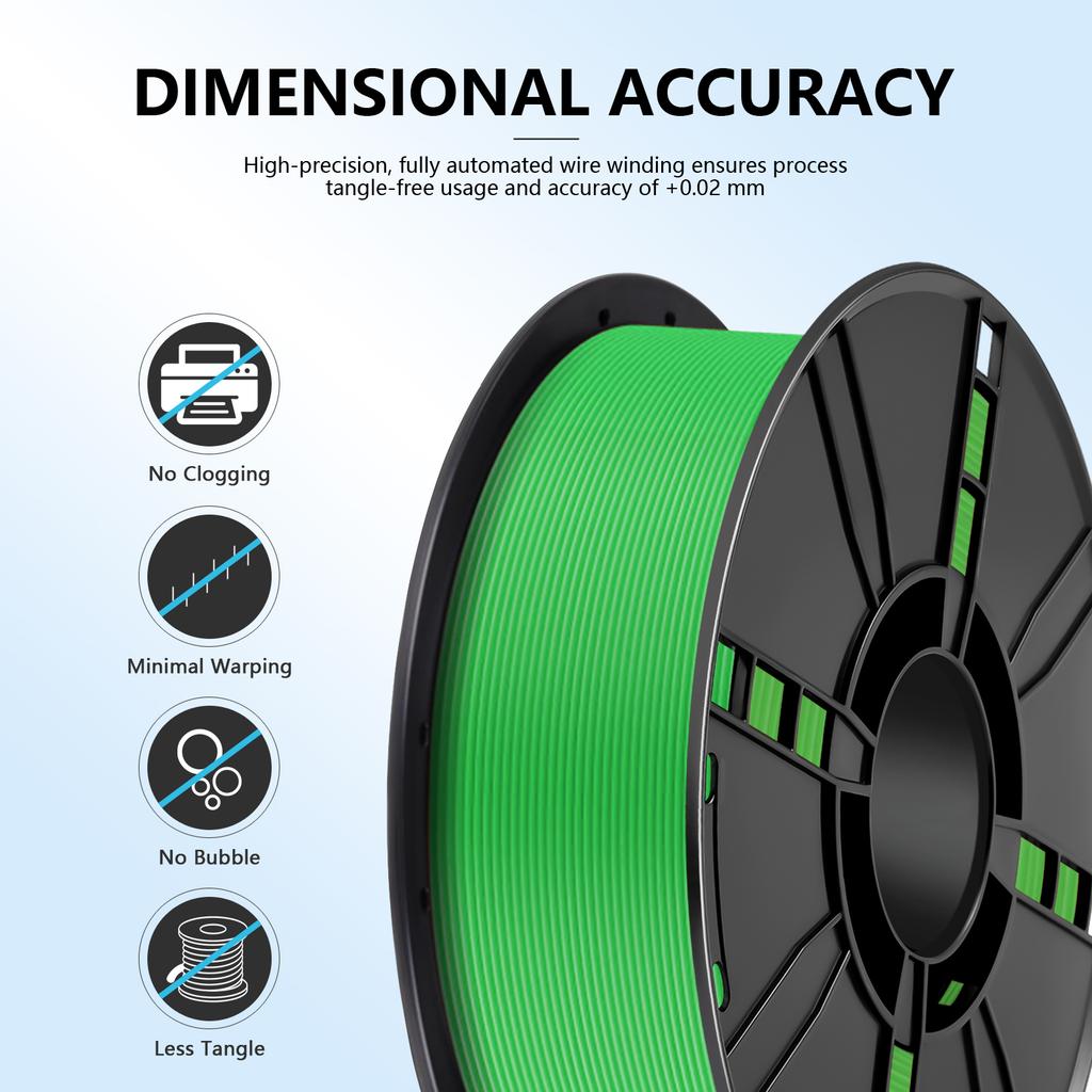 KELEIDI Factory PETG PLA ABS Filament 1.75mm 1kg(2.2lbs) Dimensional Accuracy Probability +/- 0.02 Mm 3D Printers