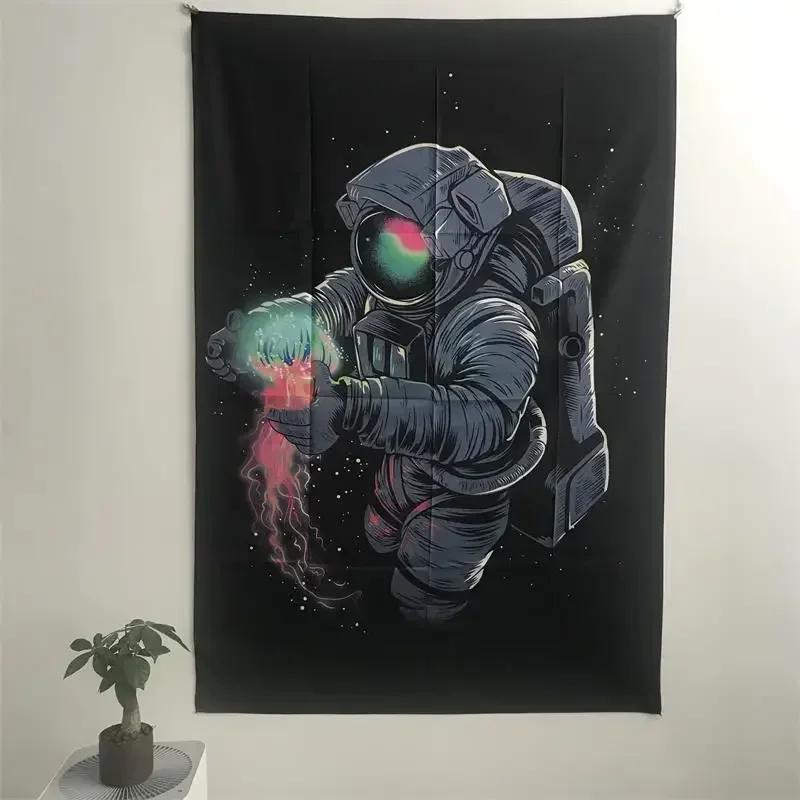 Clear Printed Astronaut Wall Hanging Tapestry Table Cloth Beach Throw Towel Beach Blanket