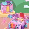 Creative Doll Houses with Furniture Expandable Miniature Villa Model Toy  for Girls