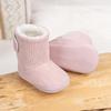 Cross-Border Winter Baby Velcro Cotton Warm Shoes with Plus Velvet Soft Sole.