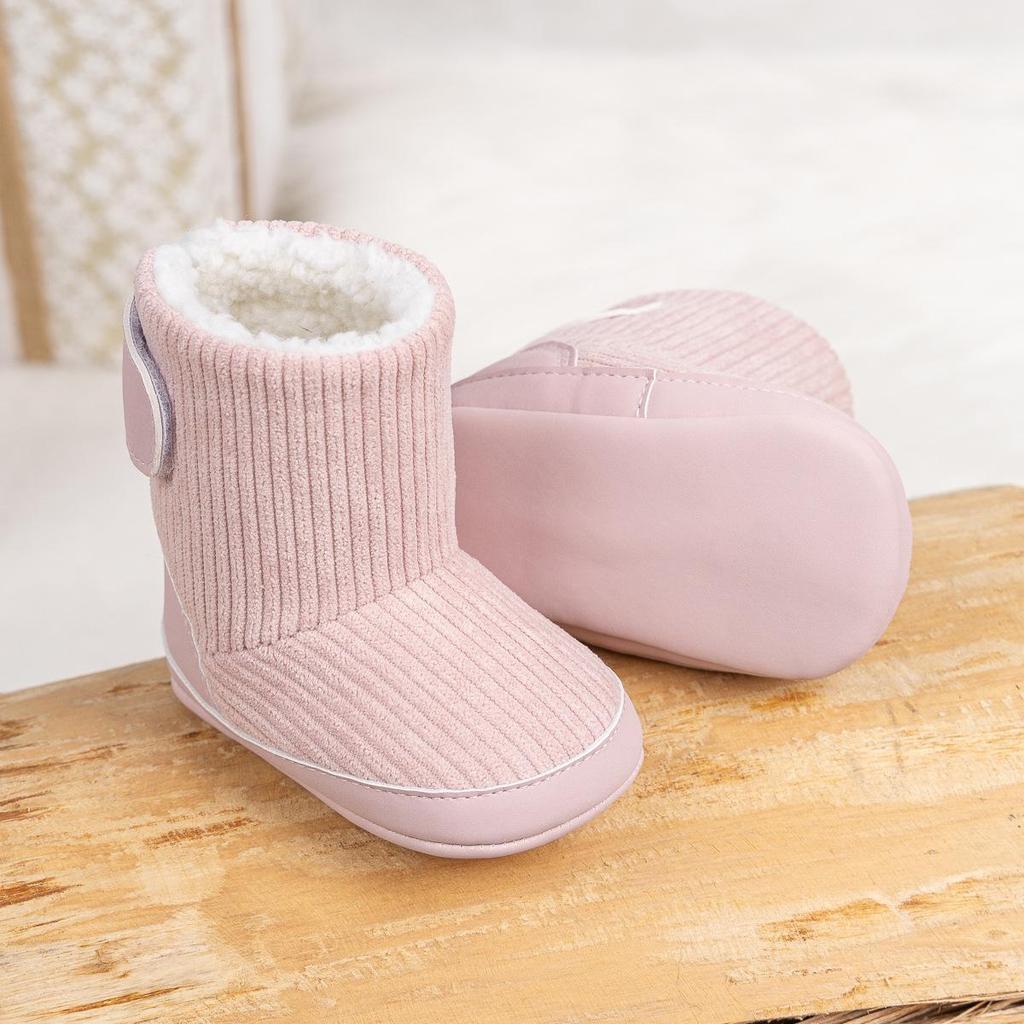 Cross-Border Winter Baby Velcro Cotton Warm Shoes with Plus Velvet Soft Sole.