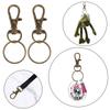 100Pcs Metal Key Chain Rings Swivel Clasps Lanyard Snap Hook Lobster Claw Clasps Jewelry DIY Crafts (50x Snap Hook +50x Rings)