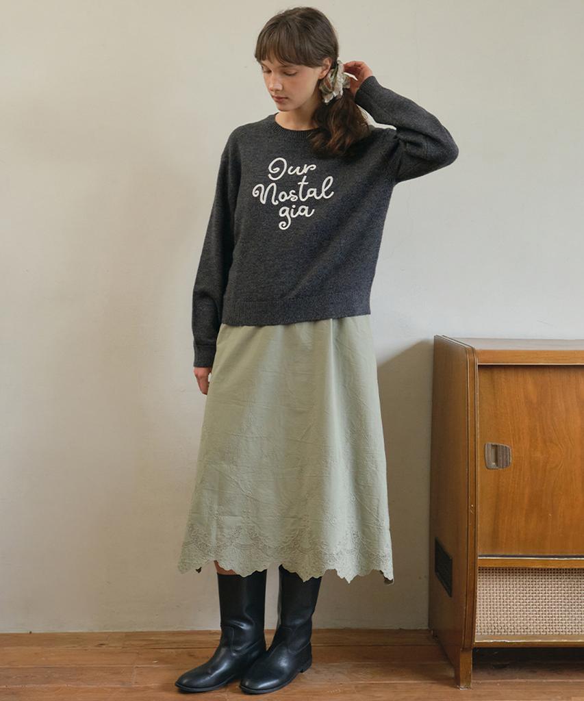 Aueonoseuteljia Embroidered Layered Dress_Light Khaki(O25-Ops05)