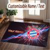 Custom Rug Bayern Munich Pattern Print Name Text Soft Non‑Slip Floor Carpet for Home Indoor Decoration