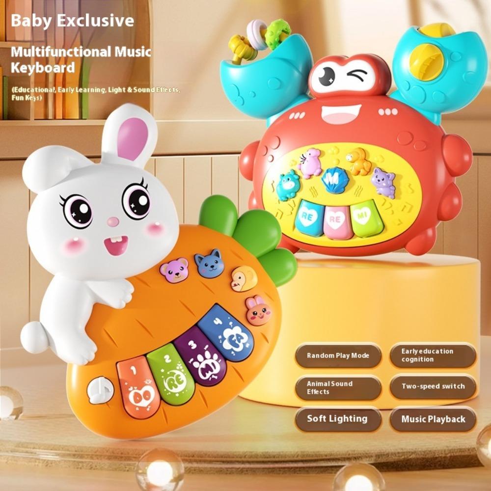 Children's cartoon electronic organ musical instrument early education educational multi-functional electric light toy baby gift