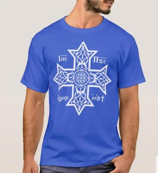 Ethiopians Coptic Orthodox Cross TShirt 100 Cotton ONeck Short Sleeve Summer Casual Mens Tshirt Streetwear