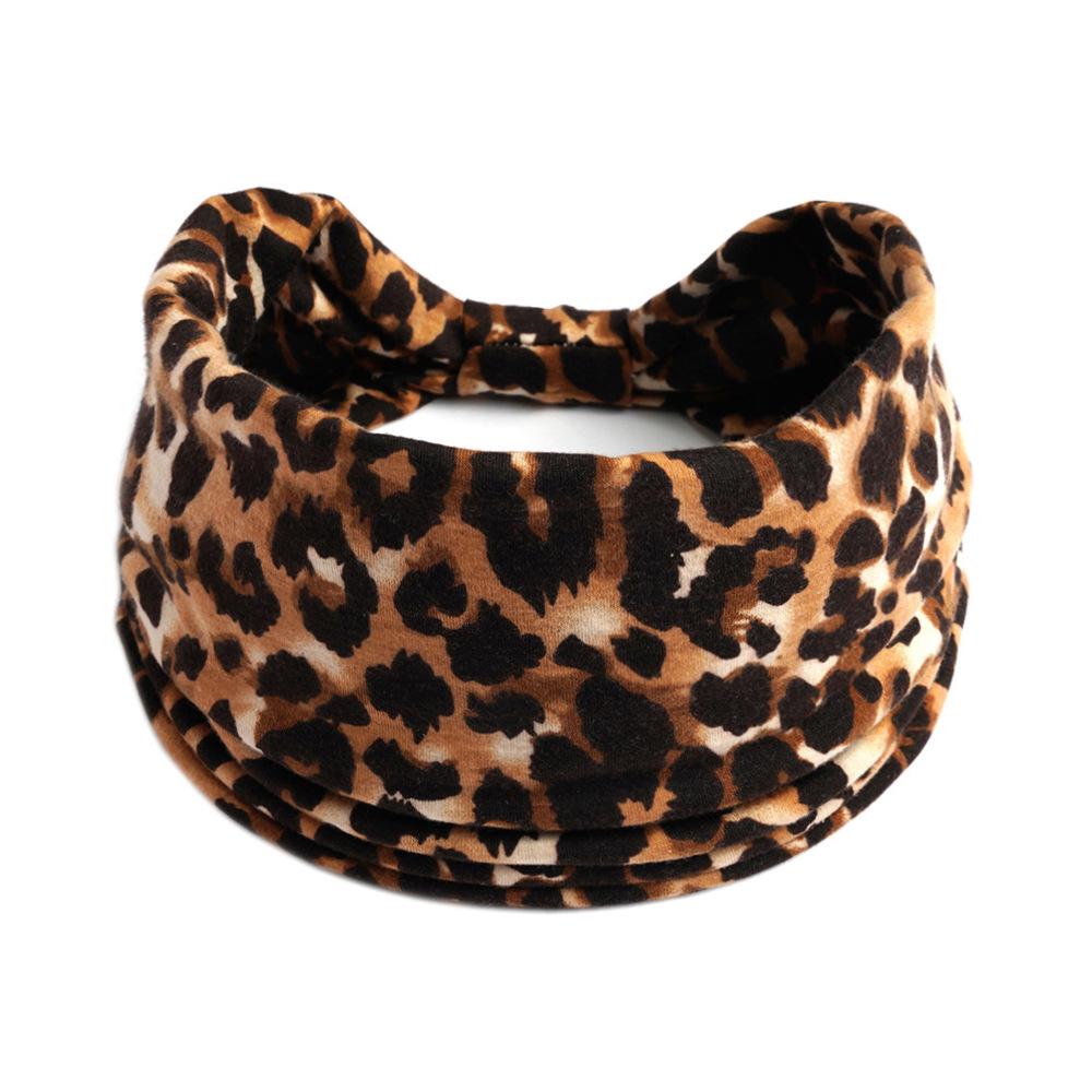 Geknotetes Stirnband mit Leoparden- und Zebra-Print – Sexy elastisches Sport-Stirnband für Damen