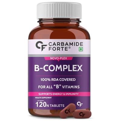Carbamide Forte Compresse Vitamina B-Complex - 100% VNR per Vitamine B con B1, B2, B3, B5, B6, B9 e Vitamina B12 - 120 Compresse Vegetariane