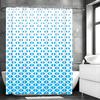 Blue Gradient Geometric Shower Curtain, Bathroom Decorative Shower Curtain, Waterproof Shower Curtain with Hooks