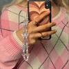 Phone Lanyard Wrist Strap Butterfly and Bead Chain Phone Charm Antilost Y2K