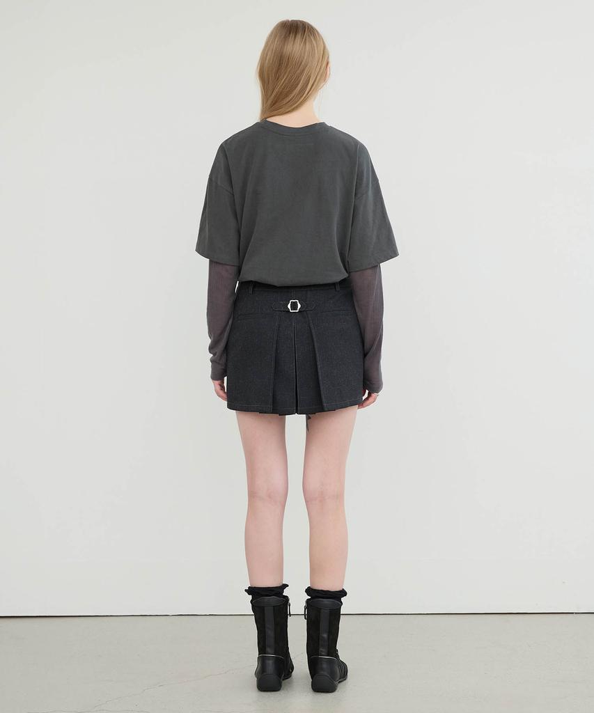 Yusentig Vintage Pleated Stitch Contrast Shorts Aw5Sl25113