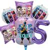 Kpop Demon Hunters Girl Birthday Balloons Decoration RUMI ZOEY MIRA Number Round Balloons Set Party Supplies Baby Shower Gift