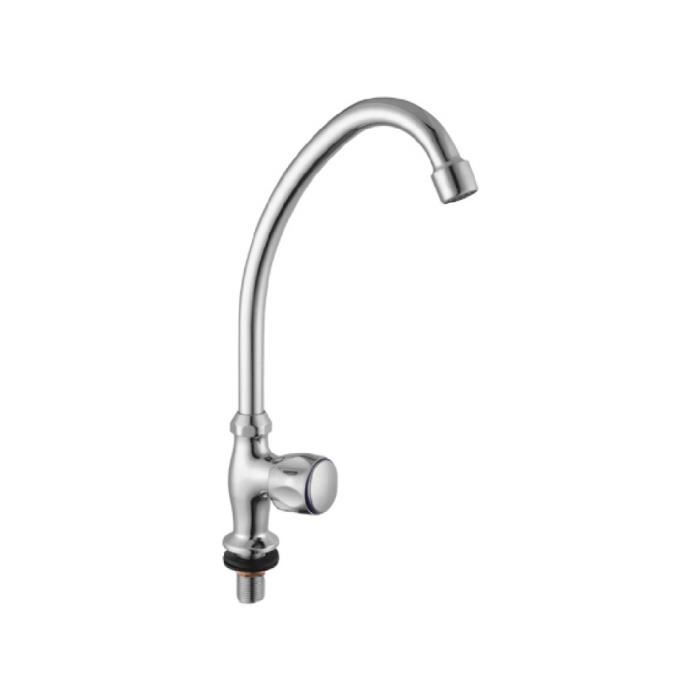 Robinet De Cuisine - Fontastock - Zinc - Joint En Caoutchouc - Gris