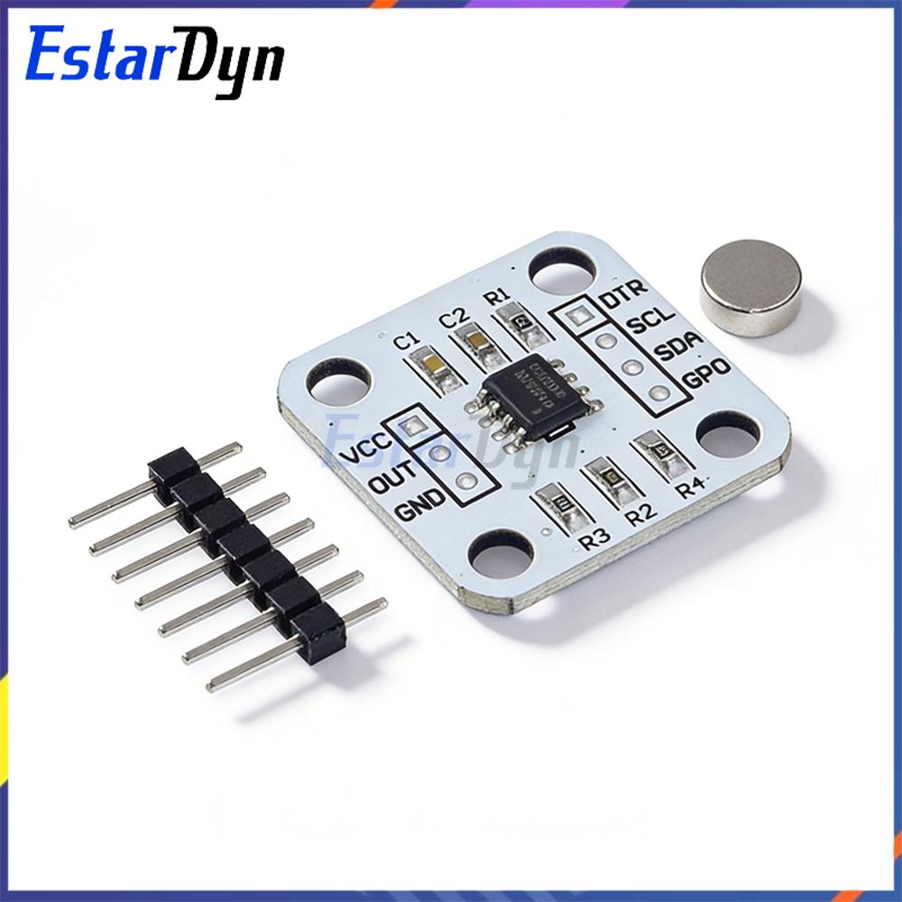 2 Stück AS5600 Magnetischer Encoder Induktionswinkelmessung Sensor Modul 12bit Hohe Präzision