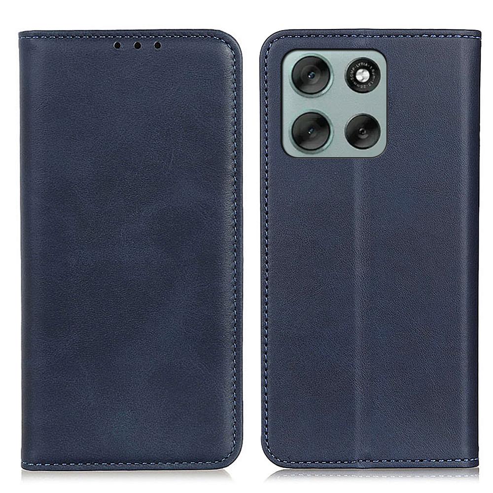 

For Motorola Moto G86 5G Case Split Leather Flip Wallet Phone Cover Blue