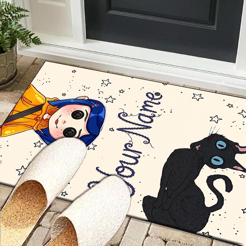Custom NameMystery Coraline's World Carpet, Indoor Rug, Chair Rug, Living Rooms, Doormat Made From Polyester Home Decor Birthday Christmas Gifts