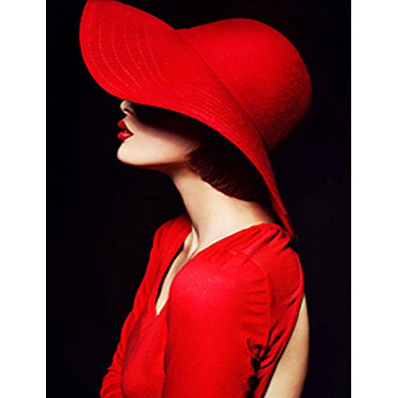 5D DIY Scenery Diamond Painting BlackWhite Red Diamond Embroidery Mosaic Full Round Drill HandCrafts Art Gift Home Decor