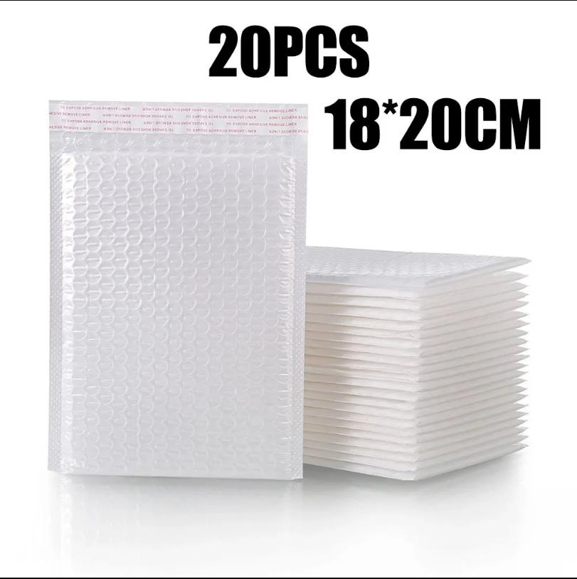 Bubble Mailers Wholesale White Filled Envelopes for Packaging, Mailing Gifts, Self Sealing Transport Bags, Bubble Envelopes