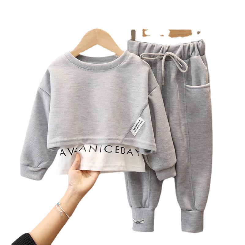 2023 Girls' Stylish Two-Piece Sportswear Set for Spring and Autumn - Trendy Celebrity-Inspired Outfit for Kids