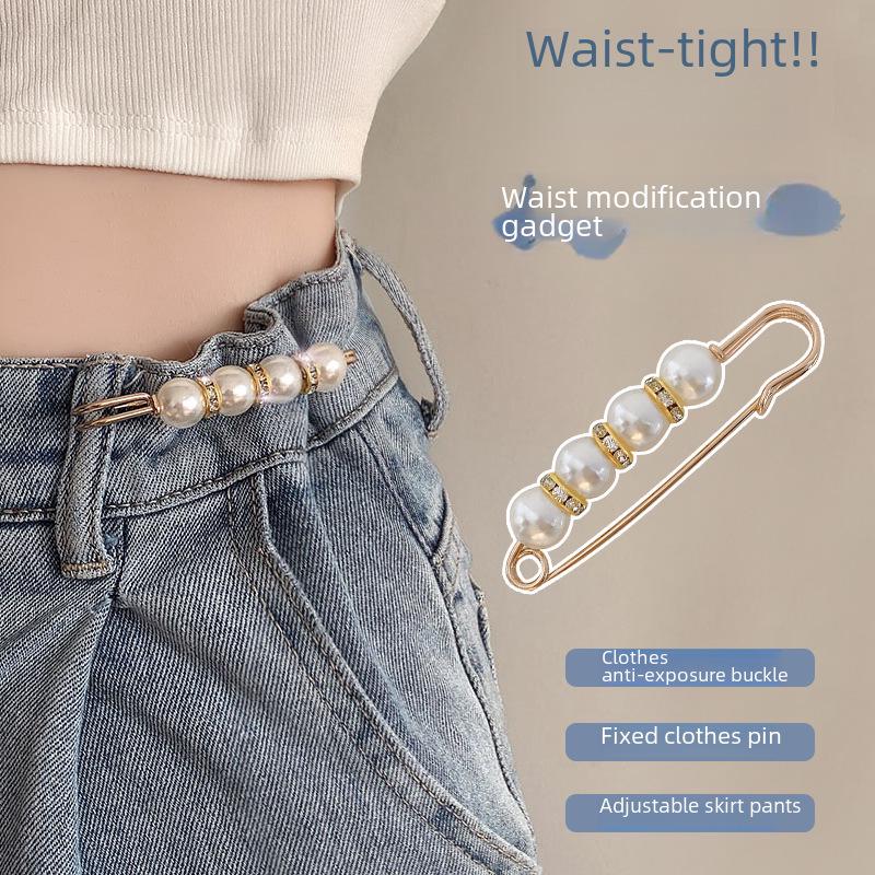 Κομψή καρφίτσα μέσης με μαργαριτάρι και καρφίτσα για γυναίκες