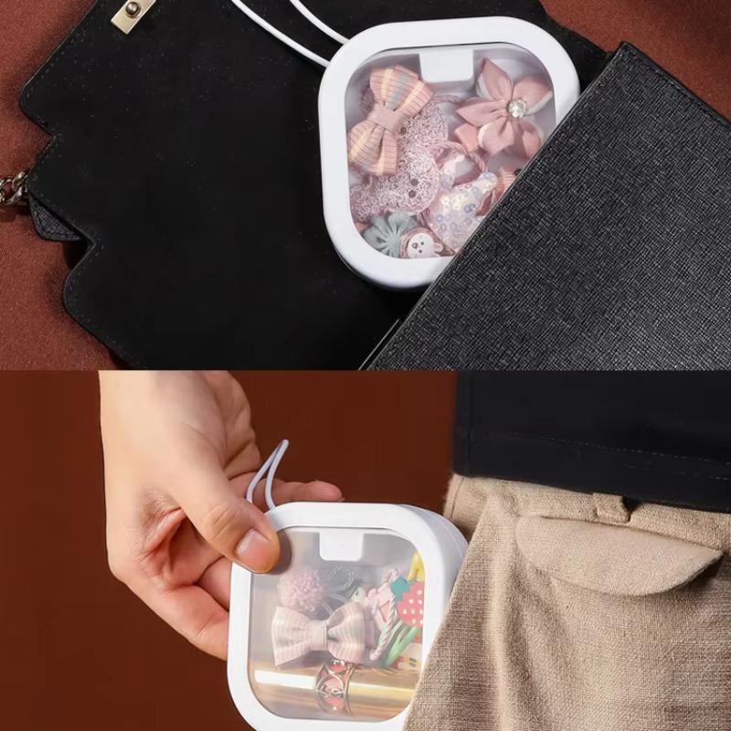 Mini Storage Box Carry-on Clear Flip Portable Jewelry Pill Storage Box Square Plastic Small Storage Boxes Case Organizer Boxes