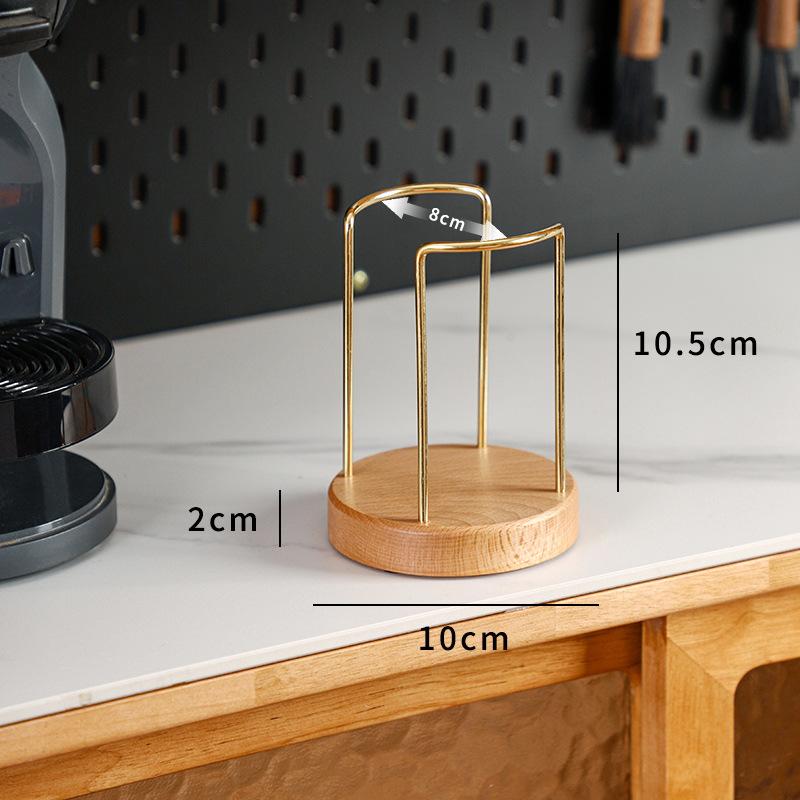 Disposable Cup Storage Holder Modern Walnut Mug Display Stand Organizer Rack Shelf Water Tea Cups Wood Dispenser