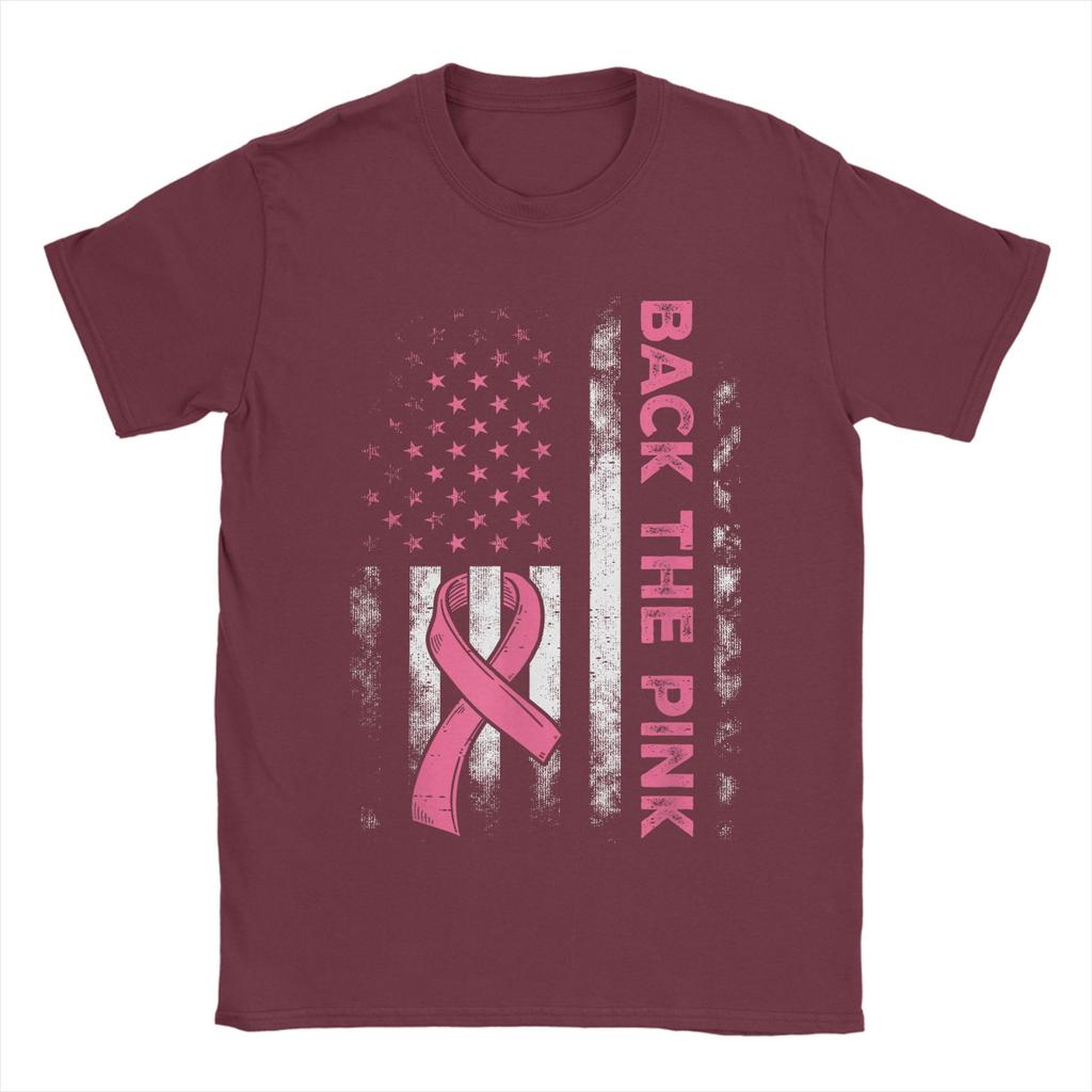 Herren Unterstütze das Pink US-Flagge Brustkrebs-Bewusstsein Frauen Männer Kinder T-Shirt T-Shirts Kleidung Sommer Y2K Basic Kurzarm