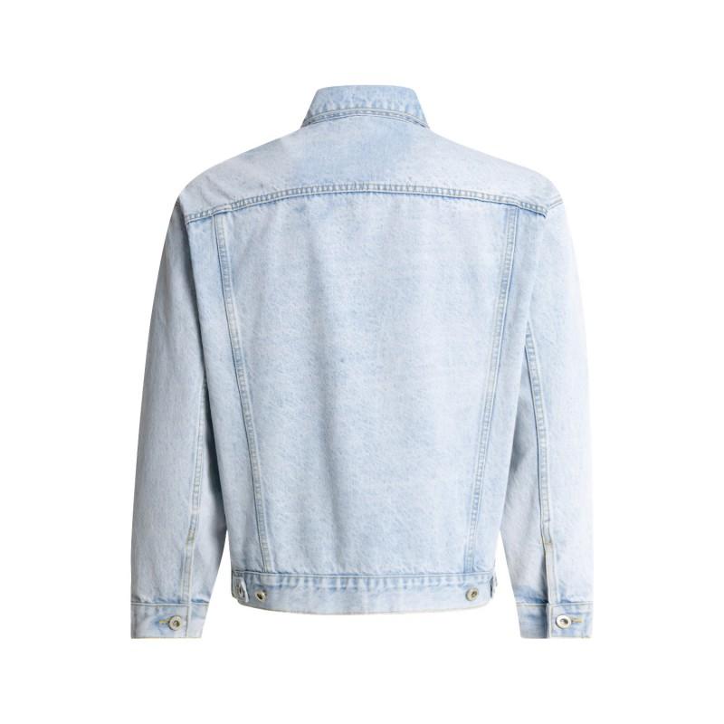 Mens Oversized Relaxed Fit Denim Jacket Streetwear Cotton Blend Washed Casual Outerwear