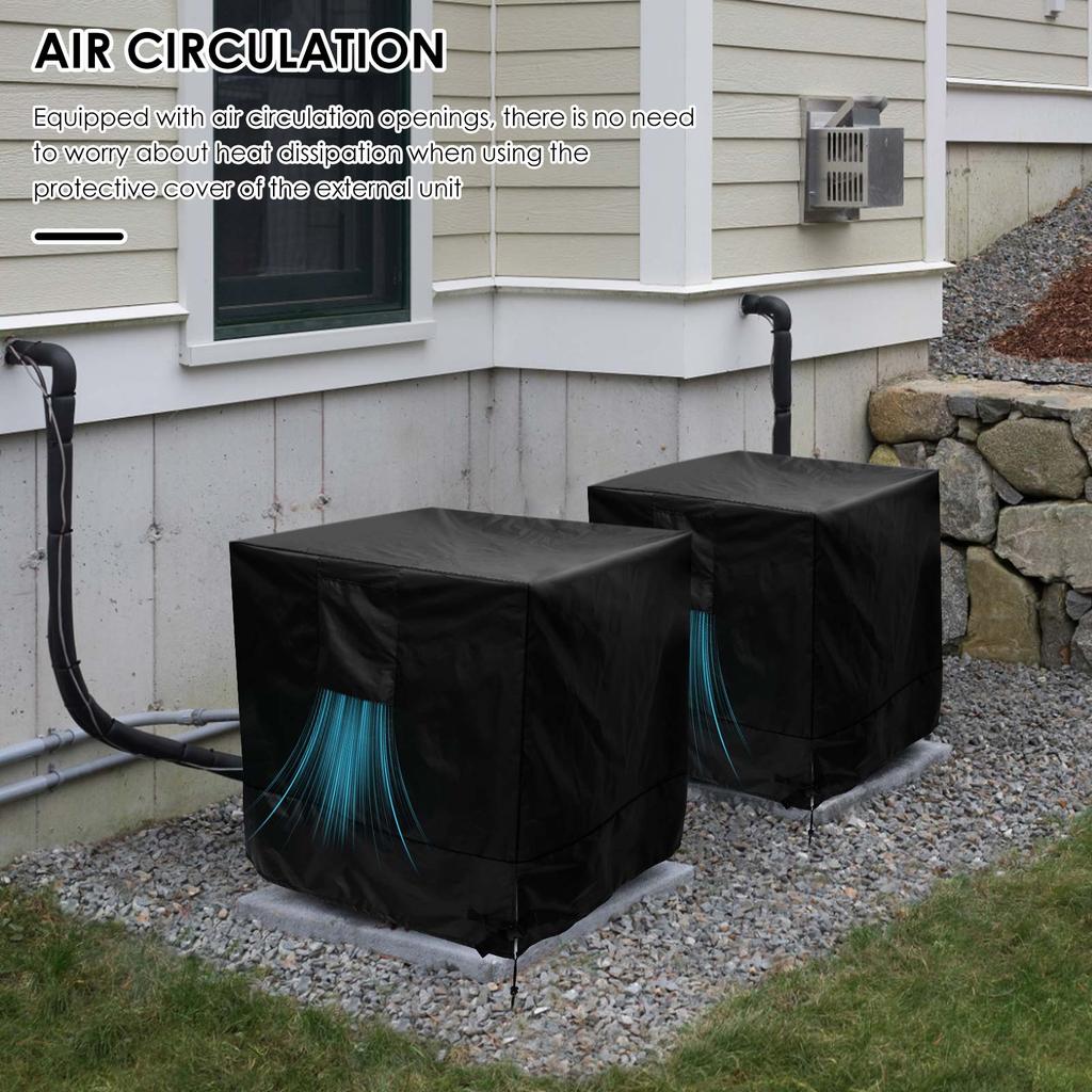 Pokrowiec na klimatyzator Wodoodporny Tkanina Oxford 210D Zimowy Pokrowiec Ochronny na Zewnętrzną Jednostkę Klimatyzacyjną