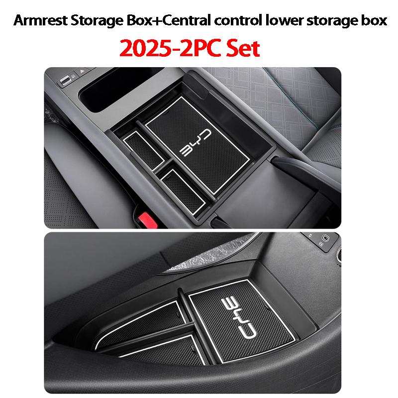 For BYD ATTO 3 Yuan Plus 2022-2025 Armrest Box Storage Box Central Control Lower Storage Box Car Interior Storage