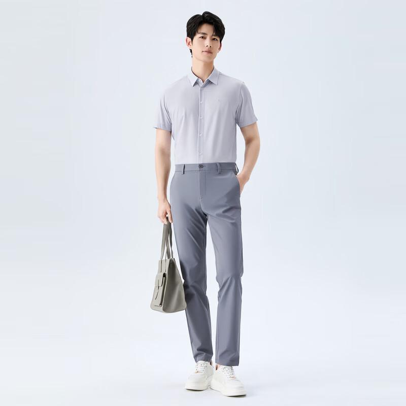 SEVEN Men's Silk Blend Striped Short Sleeve Knit Shirt