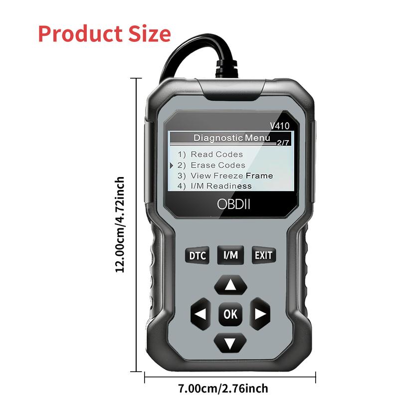 Advanced Obd Ii Scanner Car Engine Fault Code Reader Can Diagnostic Scan Tool, Reads and Erases Error Codes from Obd2 Protocol Vehicles from 1996 or