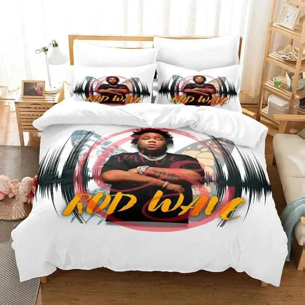 New 3D Print Rapper Rod Wave Comfortable Duvet Quilt Cover Pillowcase Bedding Set Children Bedroom Decoration Home Textile