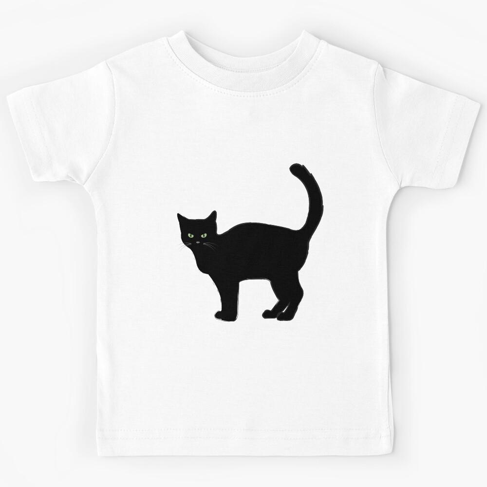Black Cat Kids T-Shirt 120