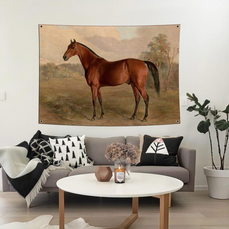 horses tapestry 75x100 чёрный