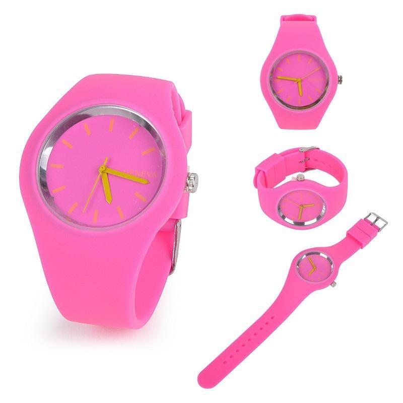 Fashion Ultra-Thin One-Piece Silicone Watch Geneva Women'S Silicone Watch One-Piece Day Baby Children'S Watch