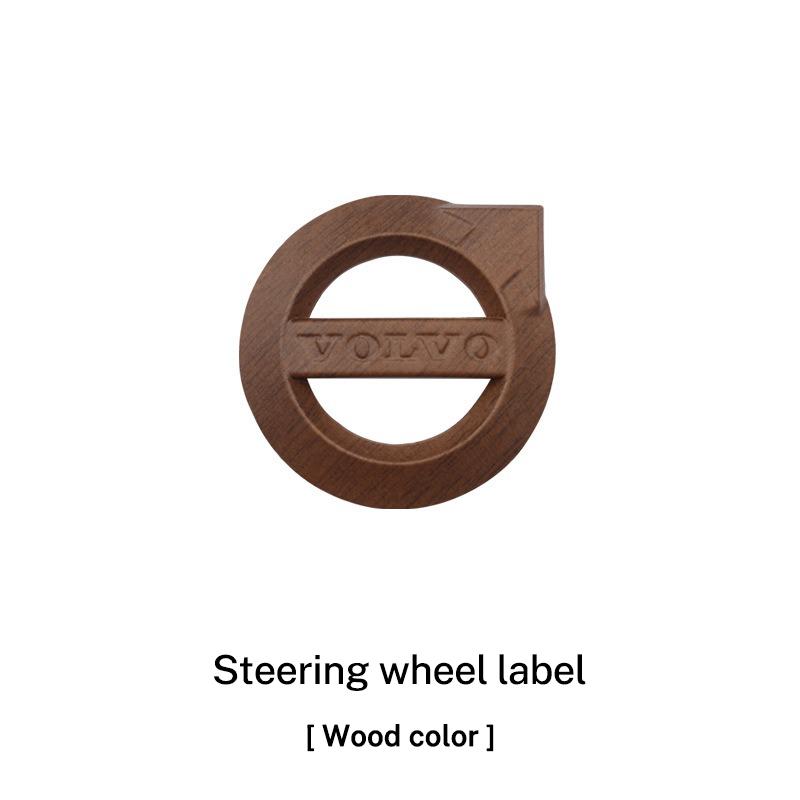 ABS Car Emblems Steering Wheel Center Stickers For Volvo V60 V40 XC90 S60 XC60 V70 S90 XC40 V90 EX90 Auto Decoration Accessories