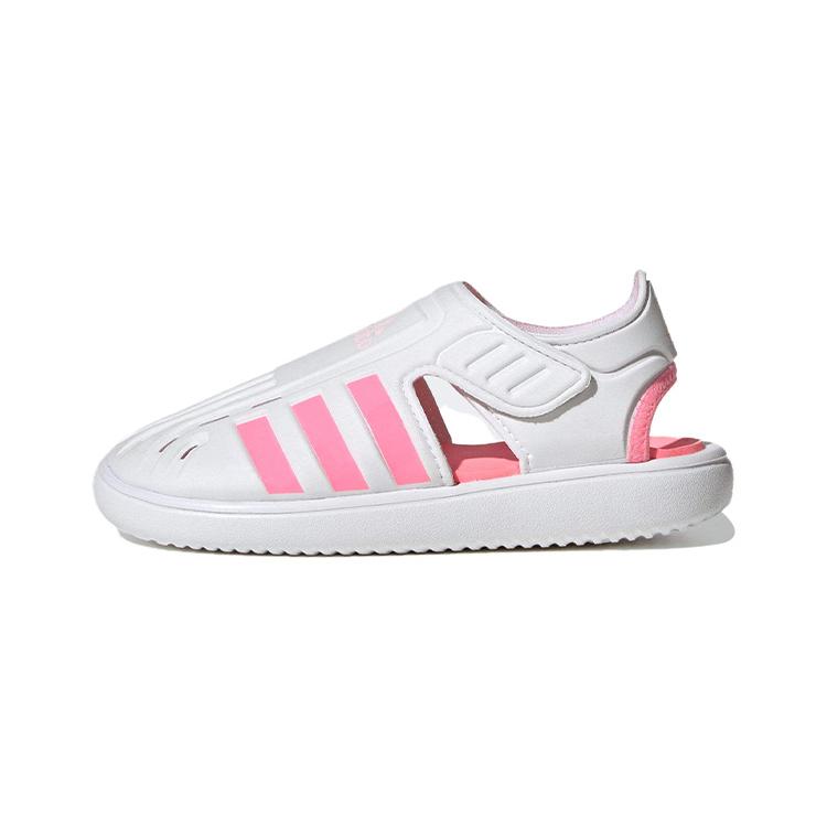 New Adidas Water Sandal Anti-Slip And Wear-Resistant Lightweight Children's Sandals White Pink Children Aged 3-7 Years Old H06320