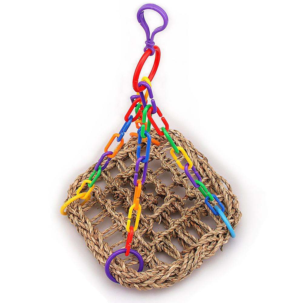 

Игрушки-качели для попугаев, подвесные игрушки для попугаев, игрушка для жевания и поиска корма, коврик из морской травы, красочные детали для упражнений, аксессуары для птичьей клетки